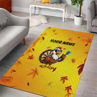 Personalized Funny Turkey Darts Area Rug with Sunglasses Dartboard - Wonder Print Shop
