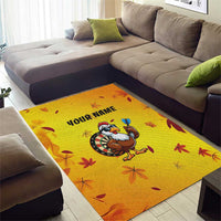 Personalized Funny Turkey Darts Area Rug with Sunglasses Dartboard - Wonder Print Shop