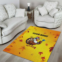 Personalized Funny Turkey Darts Area Rug with Sunglasses Dartboard - Wonder Print Shop