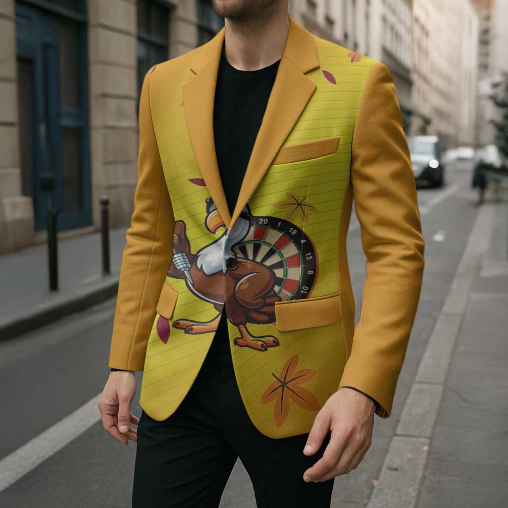 Personalized Funny Turkey Darts Blazer with Sunglasses Dartboard - Wonder Print Shop