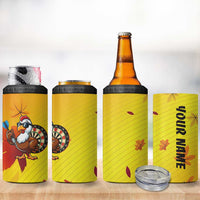 Personalized Funny Turkey Darts 4 in 1 Can Cooler Tumbler with Sunglasses Dartboard - Wonder Print Shop