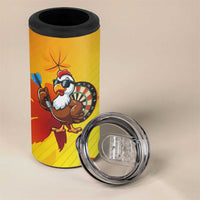 Personalized Funny Turkey Darts 4 in 1 Can Cooler Tumbler with Sunglasses Dartboard - Wonder Print Shop
