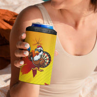 Personalized Funny Turkey Darts 4 in 1 Can Cooler Tumbler with Sunglasses Dartboard - Wonder Print Shop
