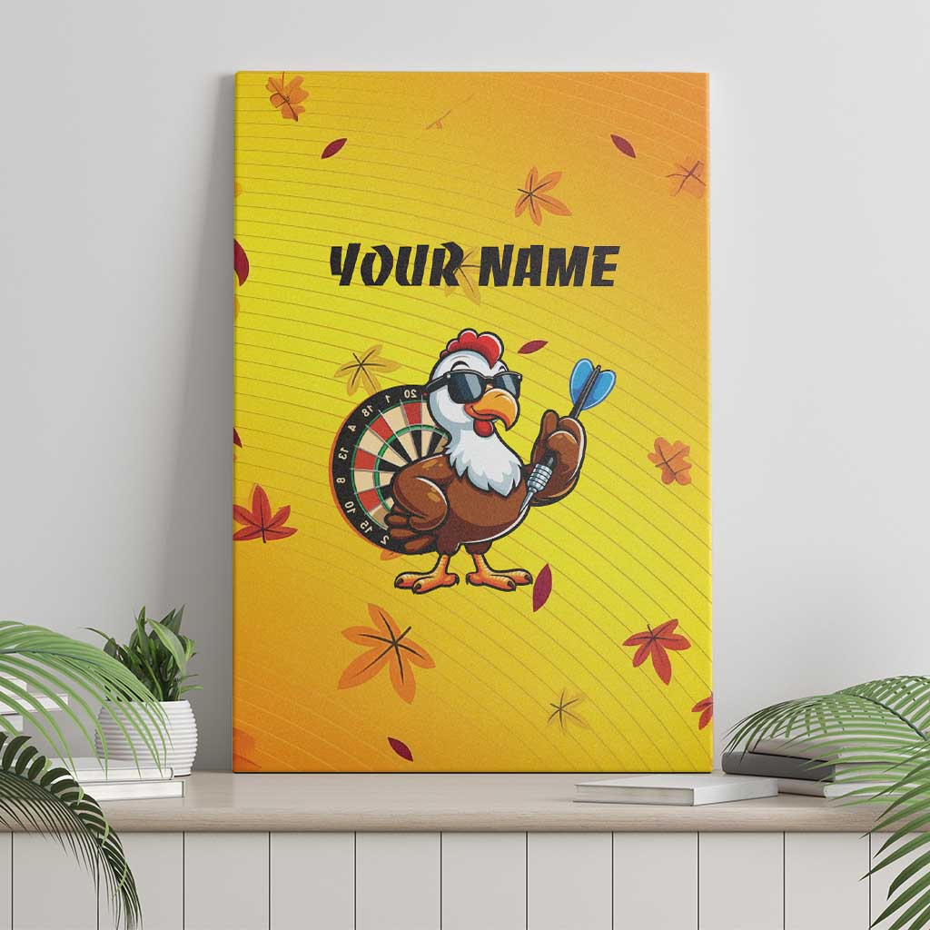 Personalized Funny Turkey Darts Canvas Wall Art with Sunglasses Dartboard - Wonder Print Shop