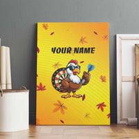 Personalized Funny Turkey Darts Canvas Wall Art with Sunglasses Dartboard - Wonder Print Shop