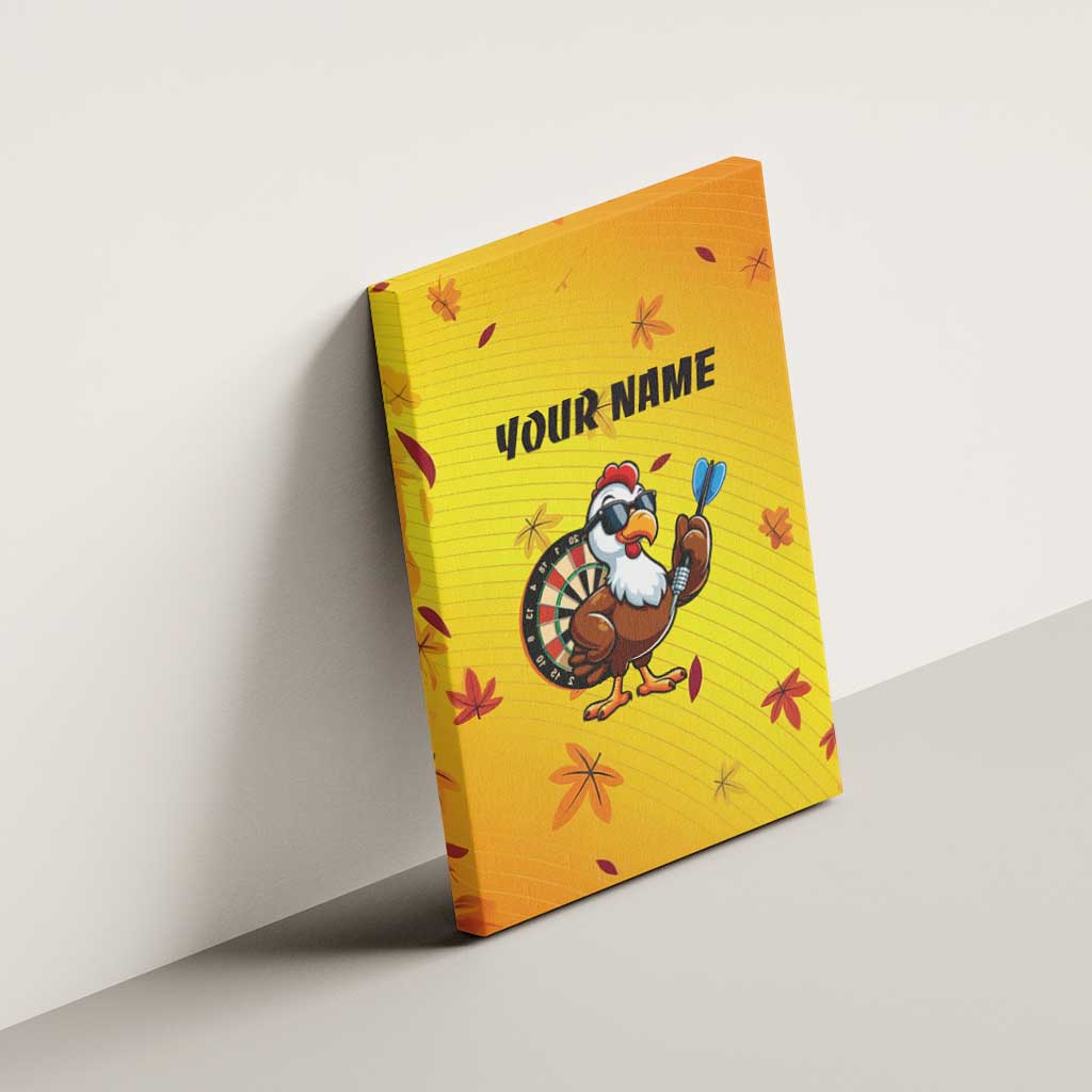 Personalized Funny Turkey Darts Canvas Wall Art with Sunglasses Dartboard - Wonder Print Shop