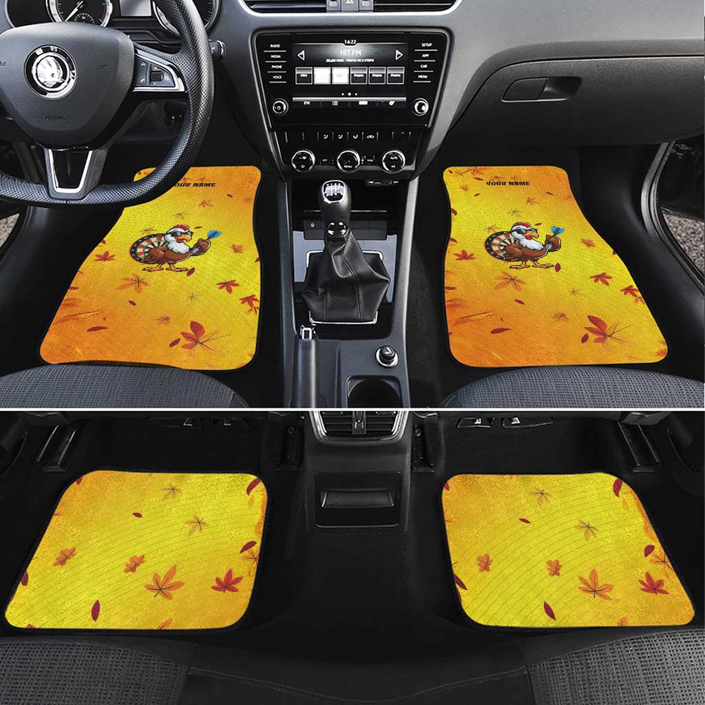 Personalized Funny Turkey Darts Car Mats with Sunglasses Dartboard - Wonder Print Shop