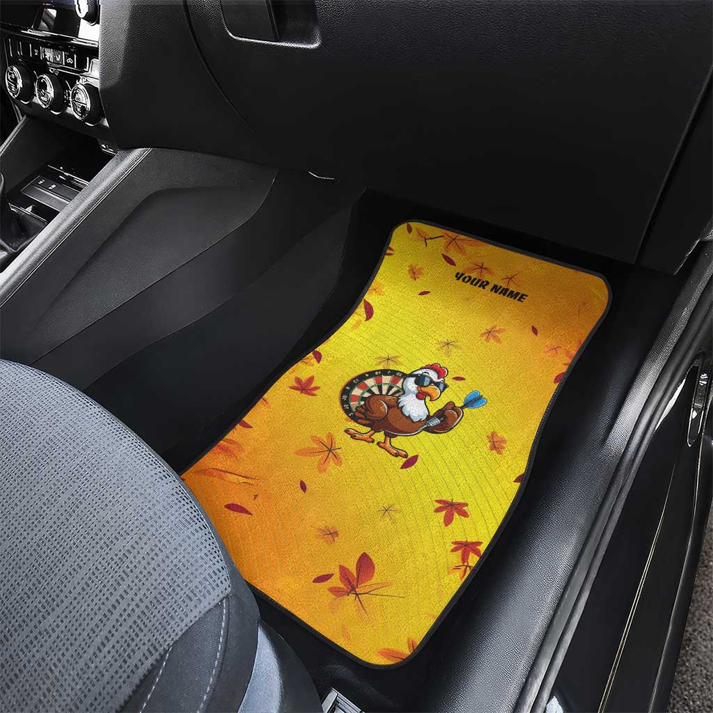 Personalized Funny Turkey Darts Car Mats with Sunglasses Dartboard - Wonder Print Shop