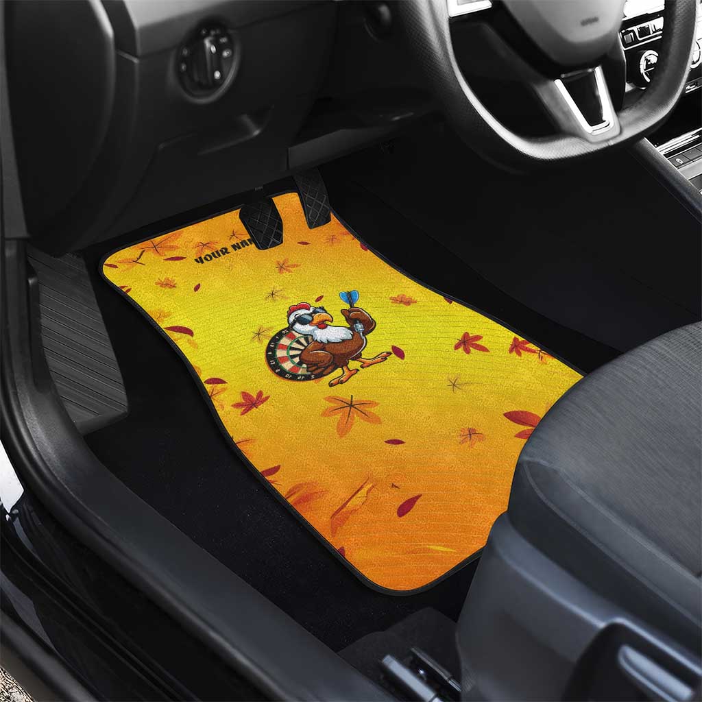 Personalized Funny Turkey Darts Car Mats with Sunglasses Dartboard - Wonder Print Shop