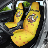 Personalized Funny Turkey Darts Car Seat Cover with Sunglasses Dartboard - Wonder Print Shop