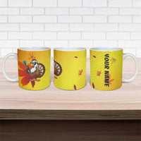 Personalized Funny Turkey Darts Ceramic Mug with Sunglasses Dartboard - Wonder Print Shop