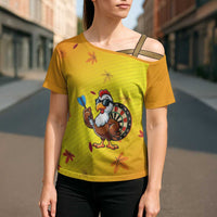 Personalized Funny Turkey Darts Cross Shoulder Shirt with Sunglasses Dartboard - Wonder Print Shop