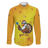 Personalized Funny Turkey Darts Family Matching Summer Maxi Dress and Hawaiian Shirt with Sunglasses Dartboard - Wonder Print Shop