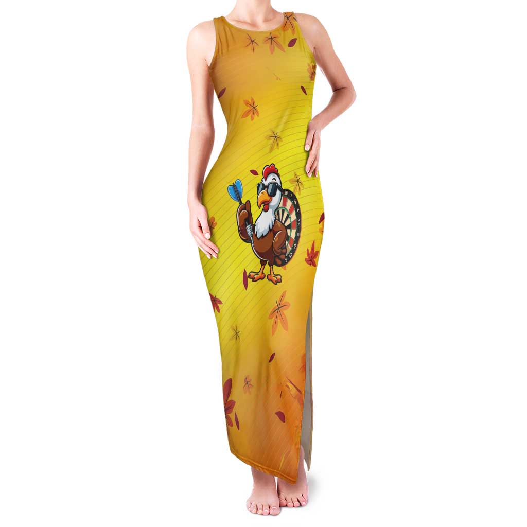 Personalized Funny Turkey Darts Family Matching Tank Maxi Dress and Hawaiian Shirt with Sunglasses Dartboard - Wonder Print Shop