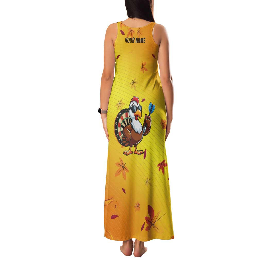 Personalized Funny Turkey Darts Family Matching Tank Maxi Dress and Hawaiian Shirt with Sunglasses Dartboard - Wonder Print Shop