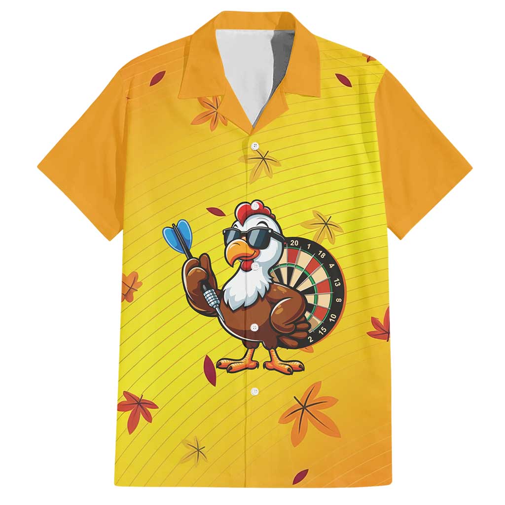 Personalized Funny Turkey Darts Hawaiian Shirt with Sunglasses Dartboard - Wonder Print Shop