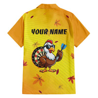 Personalized Funny Turkey Darts Hawaiian Shirt with Sunglasses Dartboard - Wonder Print Shop