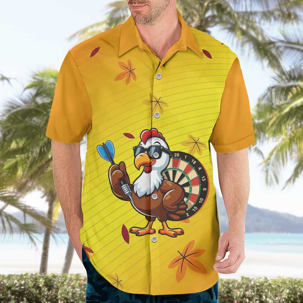 Personalized Funny Turkey Darts Hawaiian Shirt with Sunglasses Dartboard - Wonder Print Shop