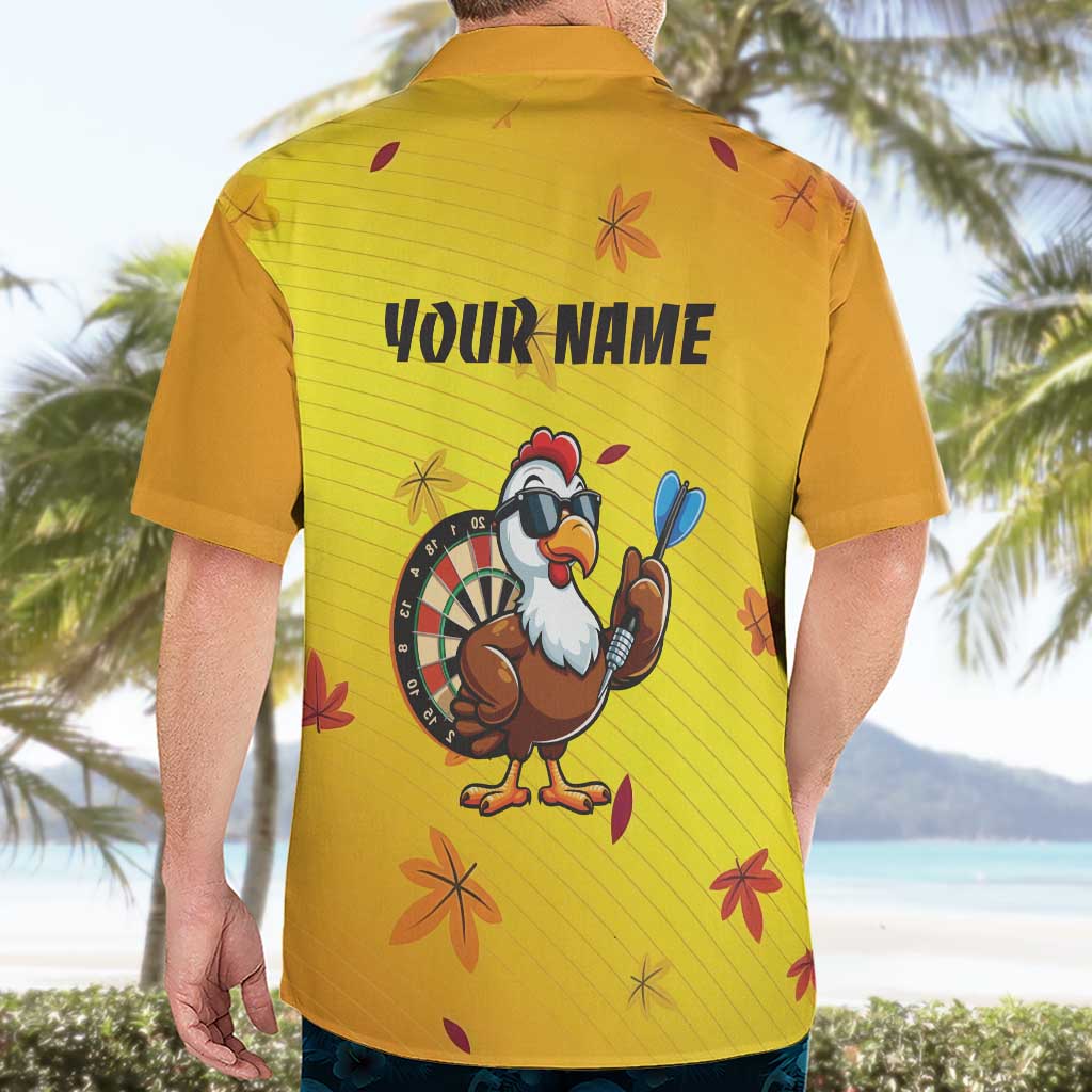 Personalized Funny Turkey Darts Hawaiian Shirt with Sunglasses Dartboard - Wonder Print Shop