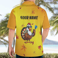 Personalized Funny Turkey Darts Hawaiian Shirt with Sunglasses Dartboard - Wonder Print Shop
