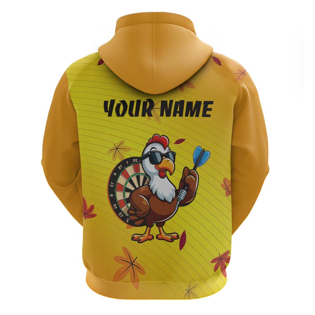 Personalized Funny Turkey Darts Hoodie with Sunglasses Dartboard - Wonder Print Shop