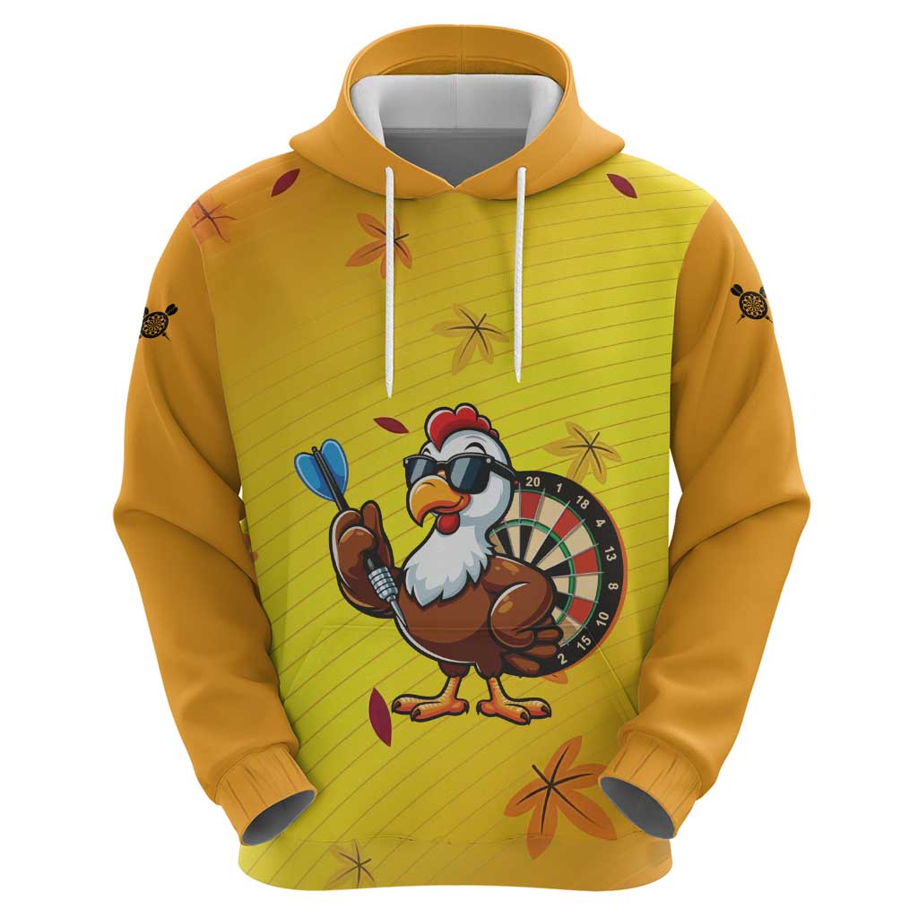 Personalized Funny Turkey Darts Hoodie with Sunglasses Dartboard - Wonder Print Shop