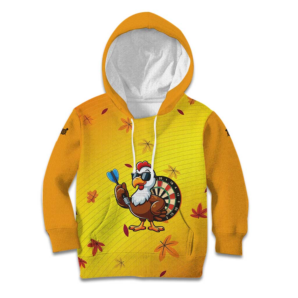 Personalized Funny Turkey Darts Kid Hoodie with Sunglasses Dartboard - Wonder Print Shop