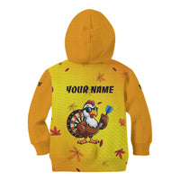 Personalized Funny Turkey Darts Kid Hoodie with Sunglasses Dartboard - Wonder Print Shop