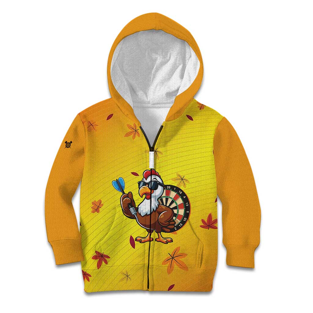 Personalized Funny Turkey Darts Kid Hoodie with Sunglasses Dartboard - Wonder Print Shop