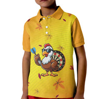 Personalized Funny Turkey Darts Kid Polo Shirt with Sunglasses Dartboard - Wonder Print Shop