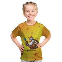 Personalized Funny Turkey Darts Kid T Shirt with Sunglasses Dartboard - Wonder Print Shop