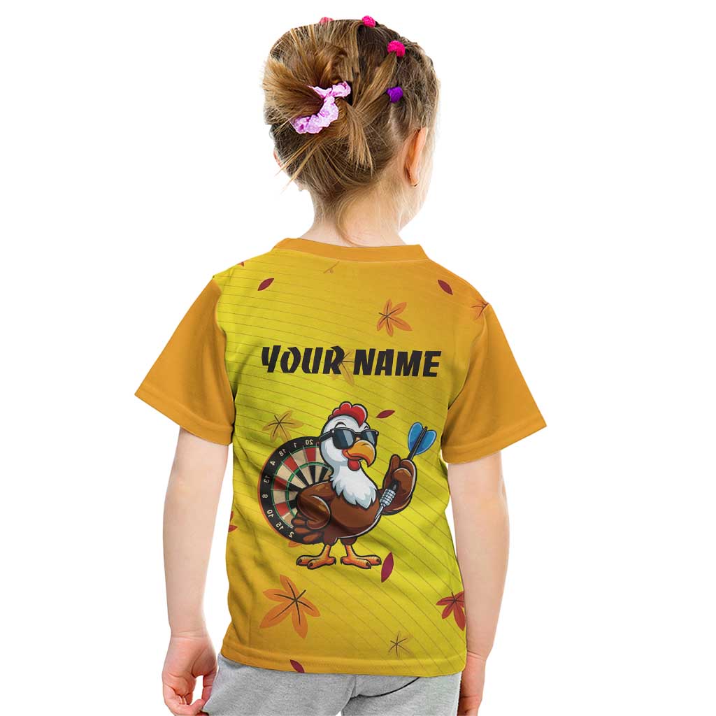 Personalized Funny Turkey Darts Kid T Shirt with Sunglasses Dartboard - Wonder Print Shop