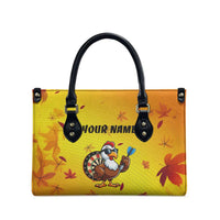 Personalized Funny Turkey Darts Leather Bag with Sunglasses Dartboard - Wonder Print Shop
