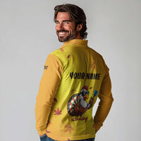 Personalized Funny Turkey Darts Long Sleeve Polo Shirt with Sunglasses Dartboard - Wonder Print Shop