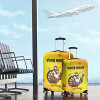 Personalized Funny Turkey Darts Luggage Cover with Sunglasses Dartboard - Wonder Print Shop