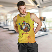 Personalized Funny Turkey Darts Men Tank Top with Sunglasses Dartboard - Wonder Print Shop