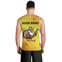 Personalized Funny Turkey Darts Men Tank Top with Sunglasses Dartboard - Wonder Print Shop