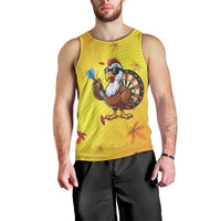 Personalized Funny Turkey Darts Men Tank Top with Sunglasses Dartboard - Wonder Print Shop