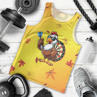 Personalized Funny Turkey Darts Men Tank Top with Sunglasses Dartboard - Wonder Print Shop