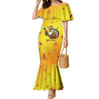 Personalized Funny Turkey Darts Mermaid Dress with Sunglasses Dartboard - Wonder Print Shop