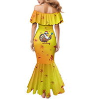 Personalized Funny Turkey Darts Mermaid Dress with Sunglasses Dartboard - Wonder Print Shop