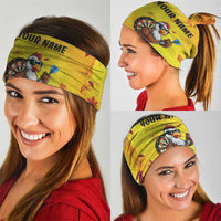Personalized Funny Turkey Darts Neck Gaiter with Sunglasses Dartboard - Wonder Print Shop