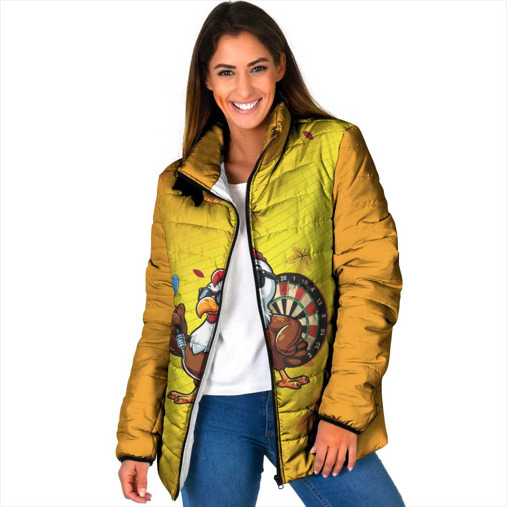 Personalized Funny Turkey Darts Padded Jacket with Sunglasses Dartboard - Wonder Print Shop
