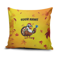 Personalized Funny Turkey Darts Pillow Cover with Sunglasses Dartboard - Wonder Print Shop