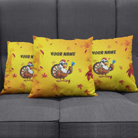 Personalized Funny Turkey Darts Pillow Cover with Sunglasses Dartboard - Wonder Print Shop