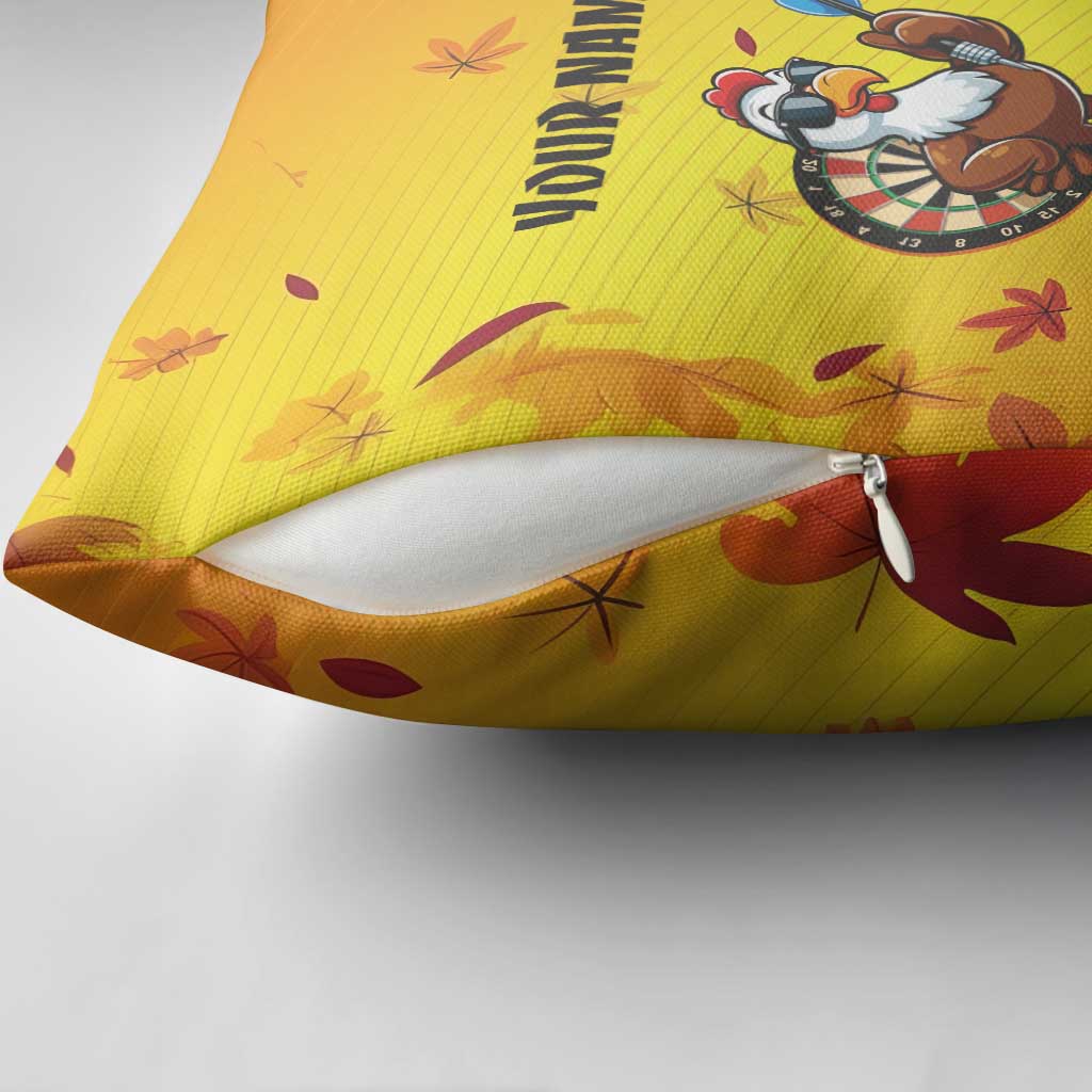 Personalized Funny Turkey Darts Pillow Cover with Sunglasses Dartboard - Wonder Print Shop