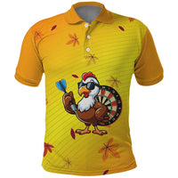 Personalized Funny Turkey Darts Polo Shirt with Sunglasses Dartboard - Wonder Print Shop