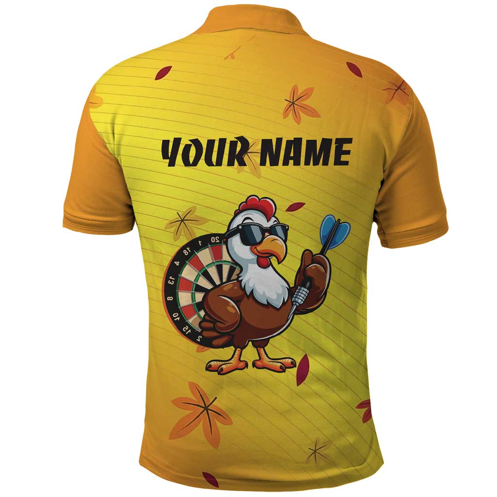 Personalized Funny Turkey Darts Polo Shirt with Sunglasses Dartboard - Wonder Print Shop