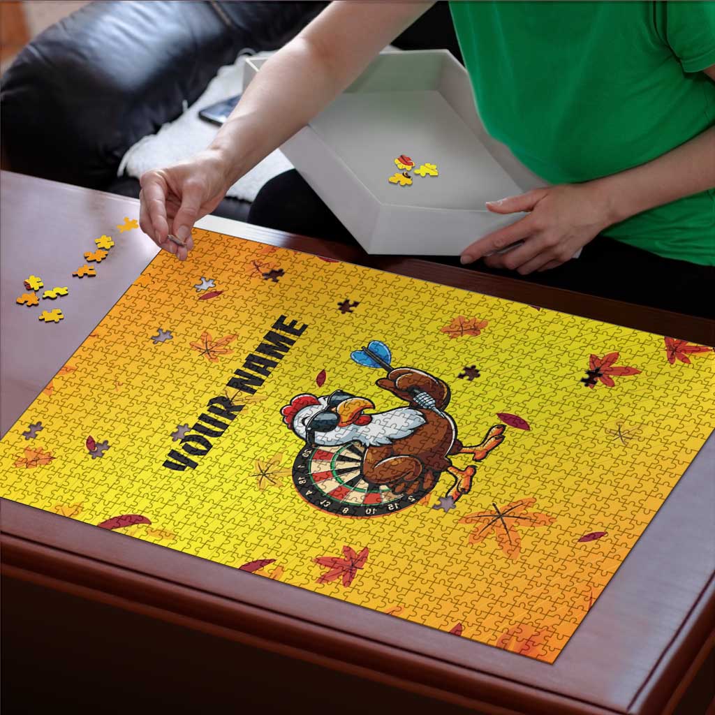 Personalized Funny Turkey Darts Puzzle with Sunglasses Dartboard - Wonder Print Shop