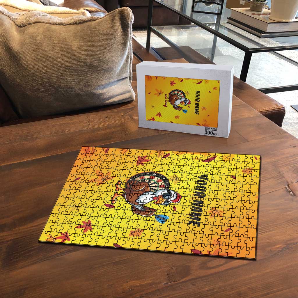 Personalized Funny Turkey Darts Puzzle with Sunglasses Dartboard - Wonder Print Shop